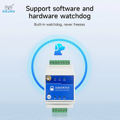 1/2/4/8-Way 915/868MHz Wireless Remote Synchronous Switch 5/10km Distance COJXU E860-DTU Series Industrial Grade Low Latency