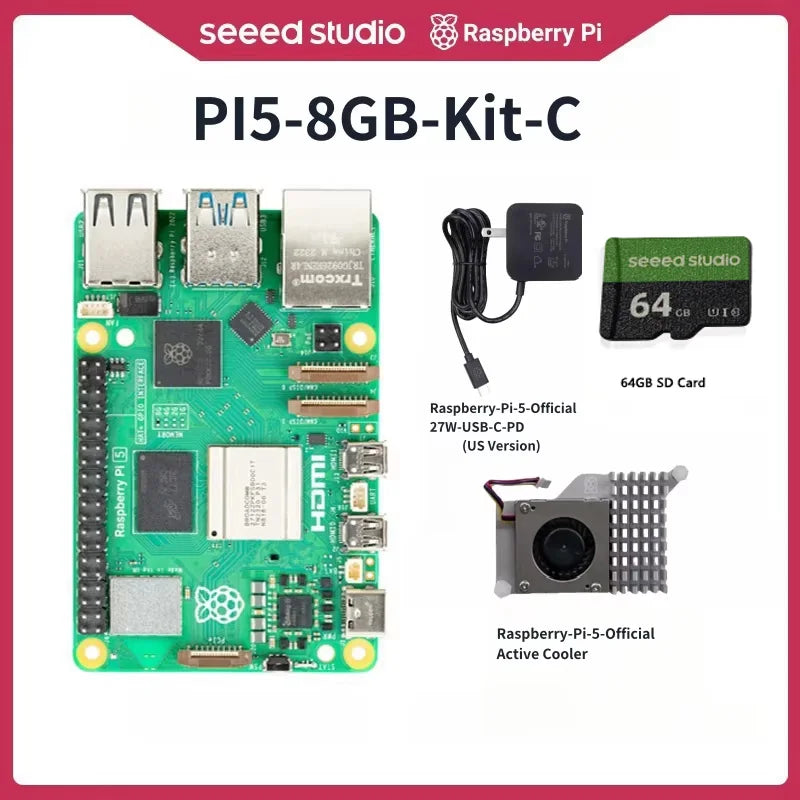 Raspberry Pi5 8GB 16GB 4GB 2GB Kit Laptop MIni PC Computer,2.4GHz 64bit Quad-core Arm Cortex-A76,Bluetooth5.0,BLE Wireless
